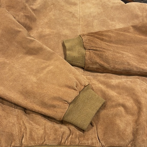 REED 100% Leather Shell Tan Mens Bombay Style Jacket. EUC - Picture 9 of 10